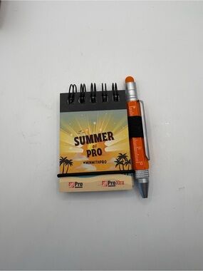 Summer of Pro 2”x3” MINI Spiral Notebook with Orange Promo Pen